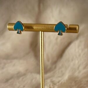 Kate Spade Gold and Teal Stud Earrings